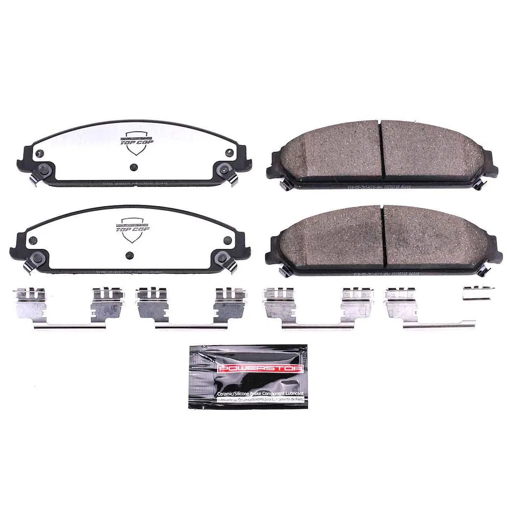 Z37-1058 – POWERSTOP Brake Pad, FMSI Number D1058 Carbon-Fiber Ceramic Set Of 4 With Premium Stainless Steel Shims An...